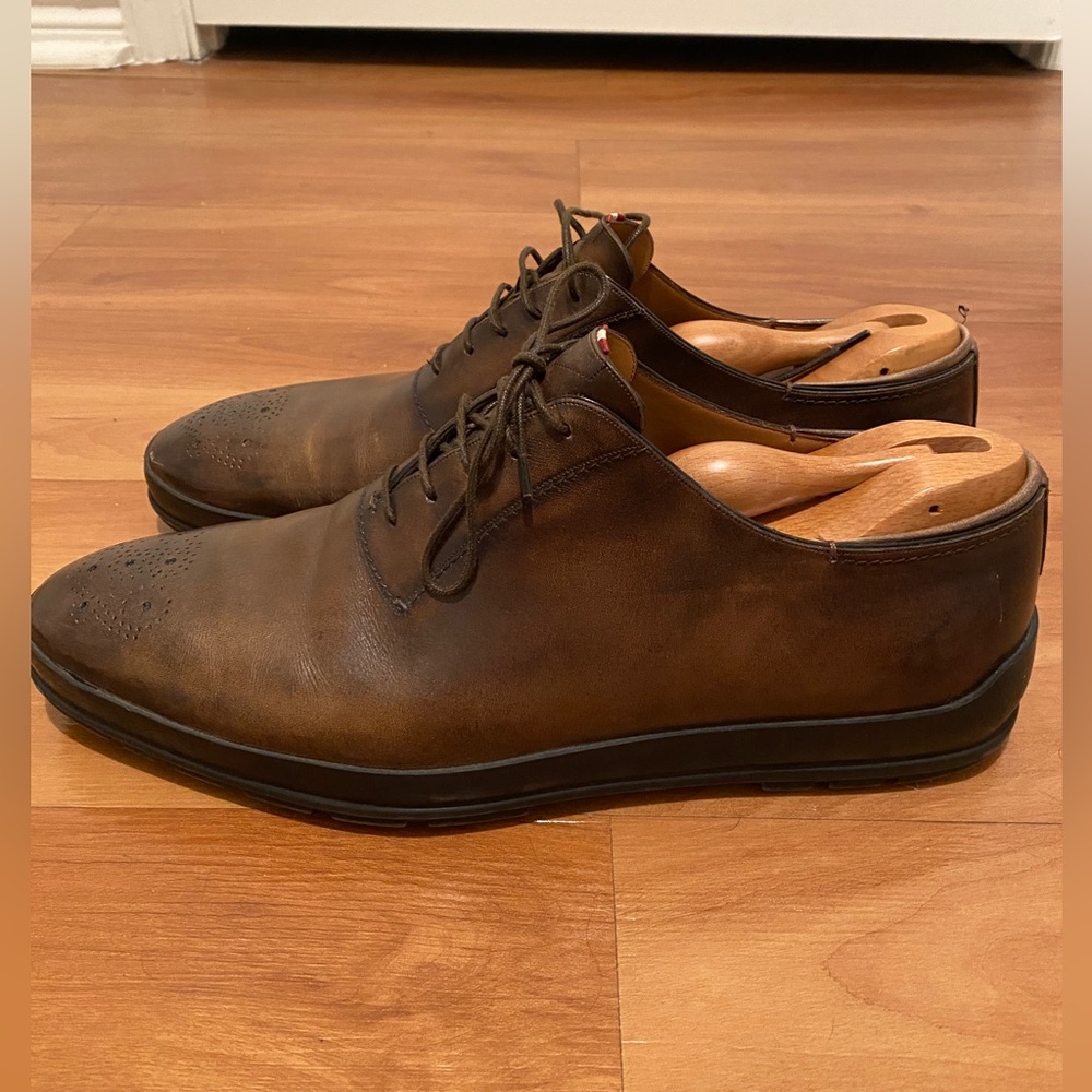 Bally Redison Brown Gradient Leather Oxford Shoes - US 11.5